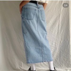Authentic 80-90s vintage ankle length jean skirt